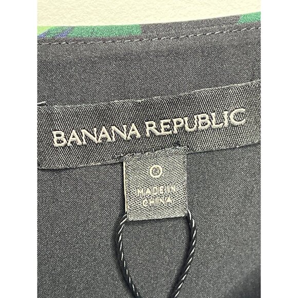 Banana Republic Floral Midi Dress XS Black Blue Boho Resort Style - Picture 3 of 13